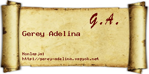 Gerey Adelina névjegykártya